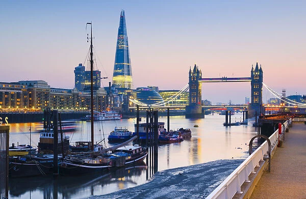 UK, England, London, Tower Bridge & The Shard (by Renzo Piano)