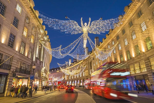 UK, England, London, West End, Regent Street, Christmas Lights