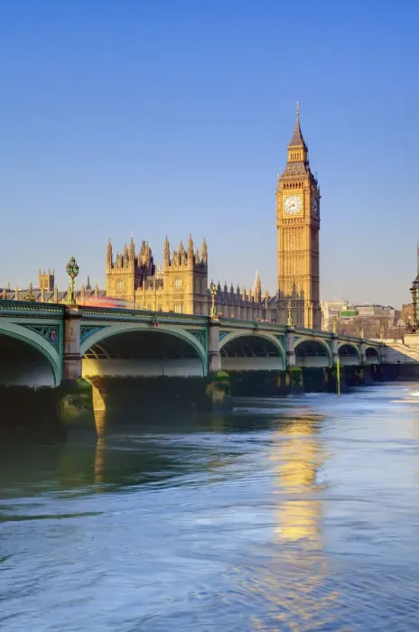 Framed Print : UK, England, London, Westminster Bridge over River Thames and Big Ben