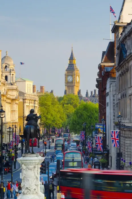 Framed Print : UK, England, London, Whitehall and Big Ben Framed Print : UK, England, London, Whitehall and Big Ben