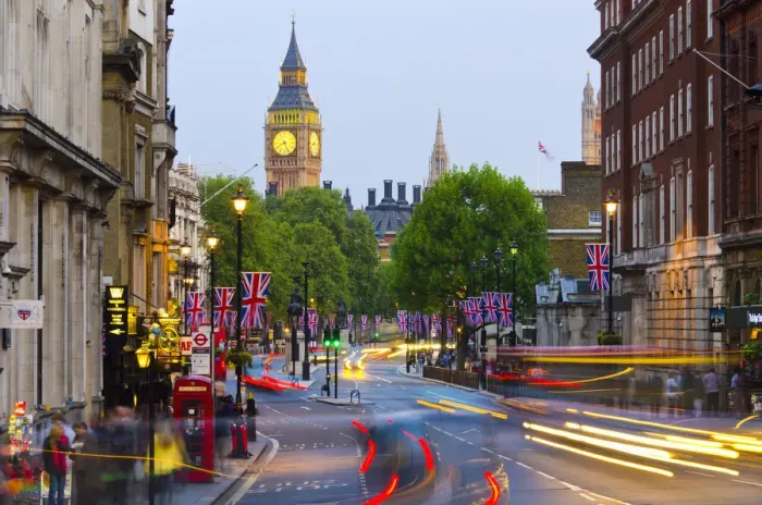 Framed Print : UK, England, London, Whitehall and Big Ben Framed Print : UK, England, London, Whitehall and Big Ben