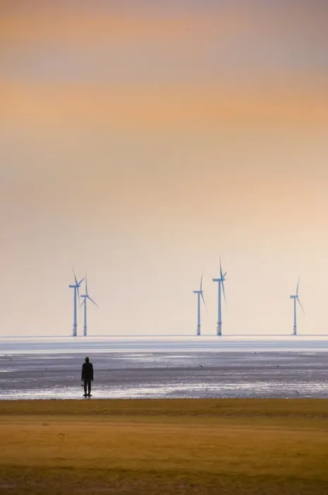Framed Print : UK, England, Merseyside, Crosby Beach, Anthony Gormleys Another Place Framed Print : UK, England, Merseyside, Crosby Beach, Anthony Gormleys Another Place