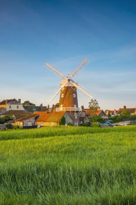 Framed Print : UK, England, Norfolk, North Norfolk, Cley-next-the-Sea, Cley Windmill
