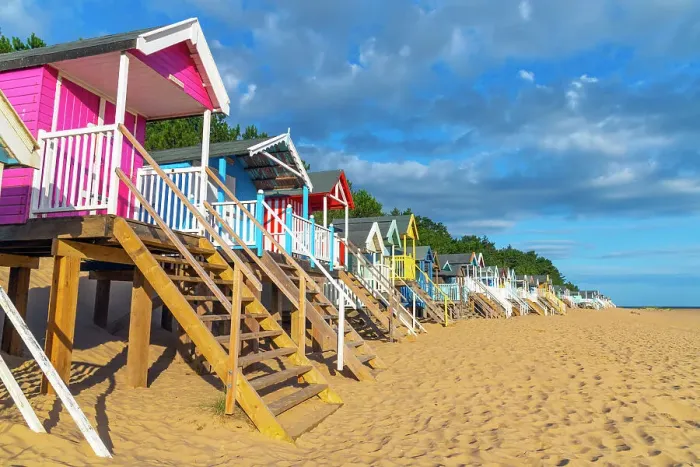 Framed Print : UK, England, Norfolk, Wells-next-the-Sea, Traditional Beach Huts Framed Print : UK, England, Norfolk, Wells-next-the-Sea, Traditional Beach Huts