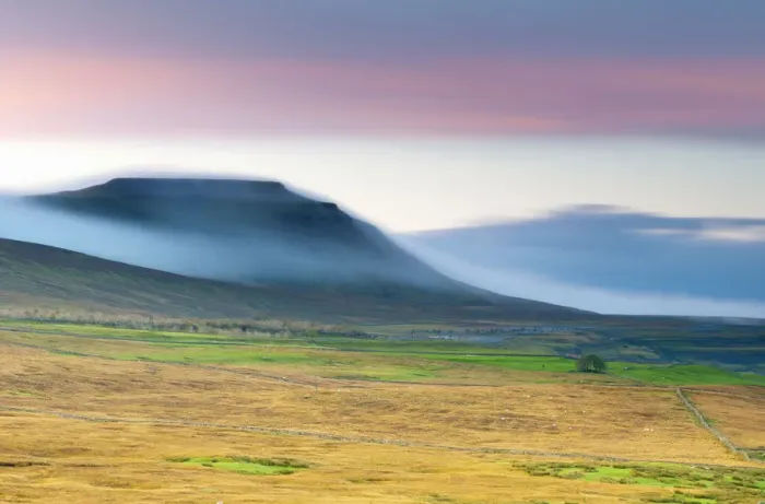 Framed Print : UK, England, North Yorkshire, Ribble Valley and Ingleborough Mountain on left, one Framed Print : UK, England, North Yorkshire, Ribble Valley and Ingleborough Mountain on left, one