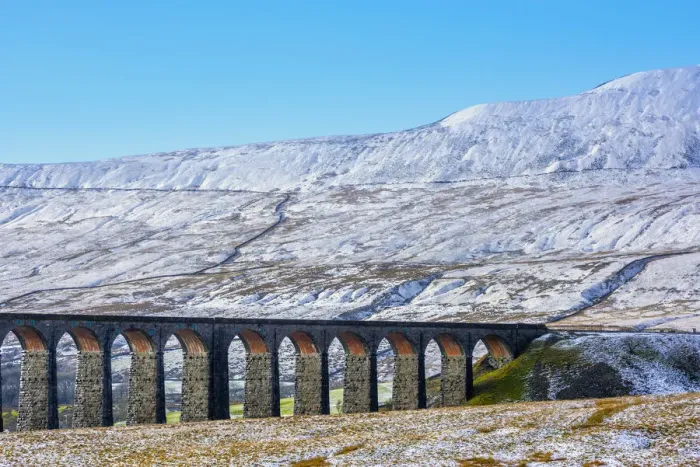 Framed Print : UK, England, North Yorkshire, Ribblehead Viaduct and Whernside mountain, one of Framed Print : UK, England, North Yorkshire, Ribblehead Viaduct and Whernside mountain, one of