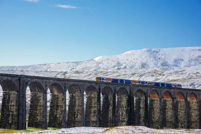 Framed Print : UK, England, North Yorkshire, Ribblehead Viaduct and Whernside mountain, one of Framed Print : UK, England, North Yorkshire, Ribblehead Viaduct and Whernside mountain, one of