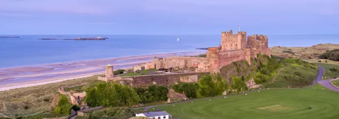 Framed Print : UK, England, Northumberland, Bamburgh, Bamburgh Castle