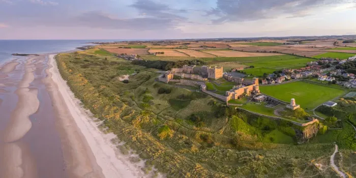 Framed Print : UK, England, Northumberland, Bamburgh, Bamburgh Castle