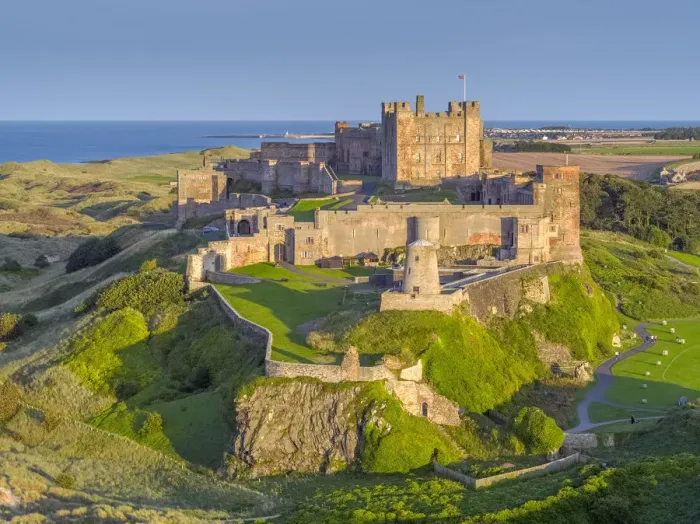 Framed Print : UK, England, Northumberland, Bamburgh, Bamburgh Castle