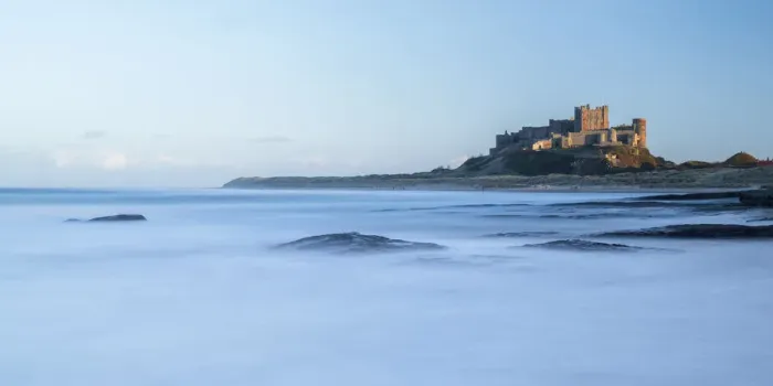 Framed Print : UK, England, Northumberland, Bamburgh, Bamburgh Castle