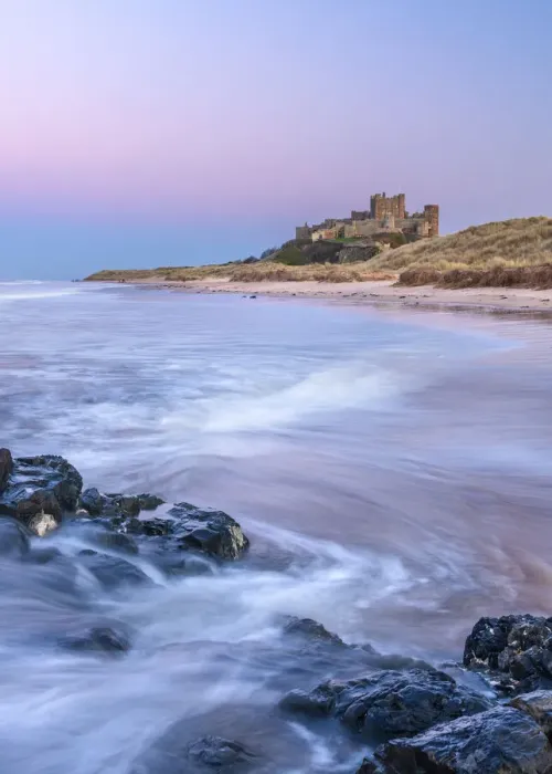 Framed Print : UK, England, Northumberland, Bamburgh, Bamburgh Castle