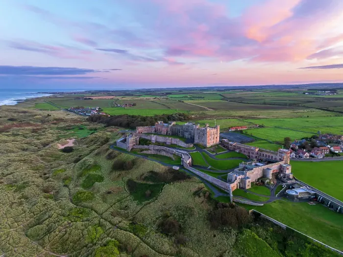Framed Print : UK, England, Northumberland, Bamburgh, Bamburgh Castle