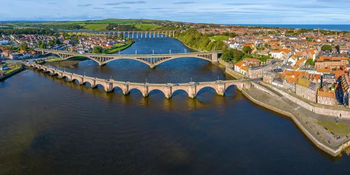 Framed Print : UK, England, Northumberland, Berwick-upon-Tweed, River Tweed