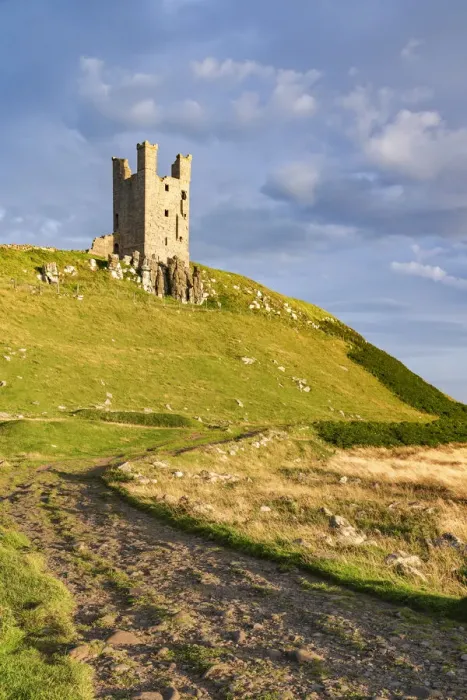 Framed Print : UK, England, Northumberland, Dunstanburgh Castle, Lilburn Tower