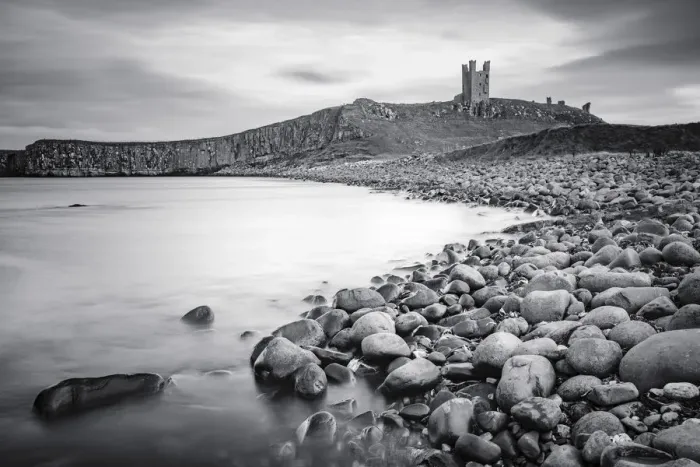 Framed Print : UK, England, Northumberland, Dunstanburgh Castle, Lilburn Tower