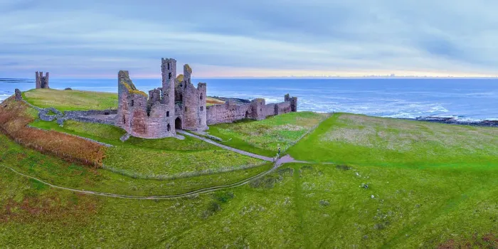 Framed Print : UK, England, Northumberland, Dunstanburgh Castle