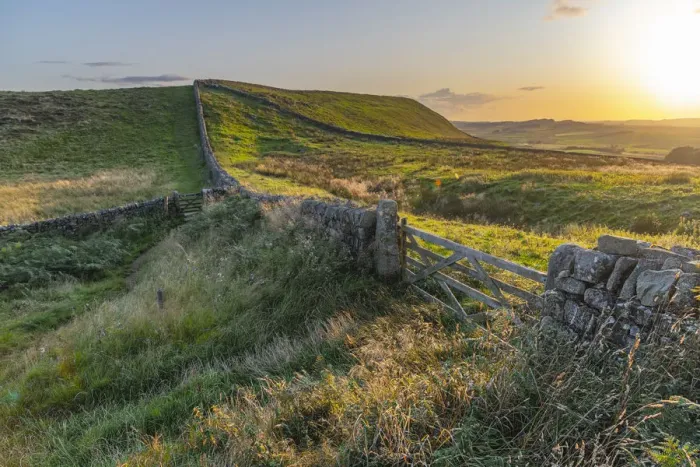 Framed Print : UK, England, Northumberland, Haltwhistle, Melkridge, Winshield Crags, Hadrians Wall