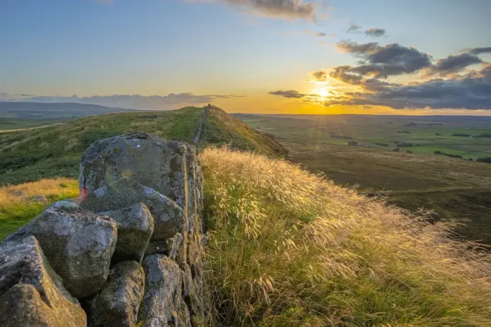 Framed Print : UK, England, Northumberland, Haltwhistle, Melkridge, Winshield Crags, Hadrians Wall