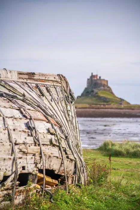 Framed Print : UK, England, Northumberland, Holy Island, Lindisfarne, Lindisfarne Castle