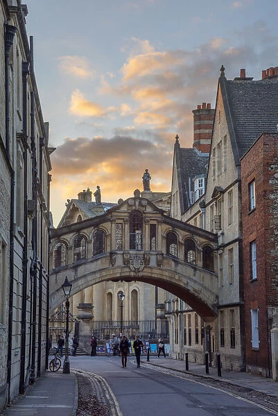 UK, England, Oxfordshire, Oxford, New College Lane, Hertford College, Bridge of Sighs
