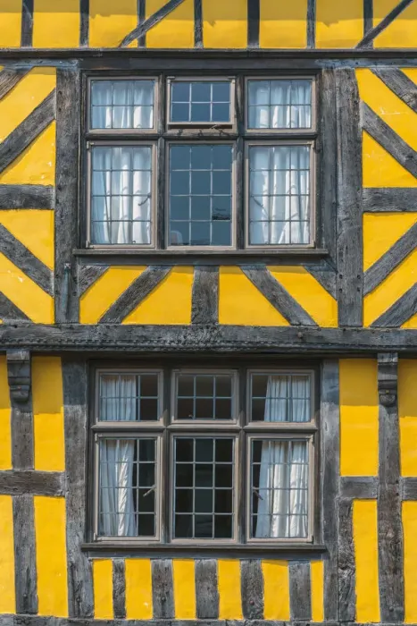 Framed Print : UK, England, Shropshire, Ludlow, Timber-framed house Framed Print : UK, England, Shropshire, Ludlow, Timber-framed house