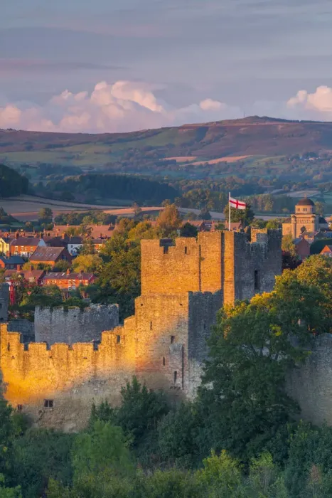 Framed Print : UK, England, Shropshire, Ludlow, Ludlow Castle at Sunset Framed Print : UK, England, Shropshire, Ludlow, Ludlow Castle at Sunset