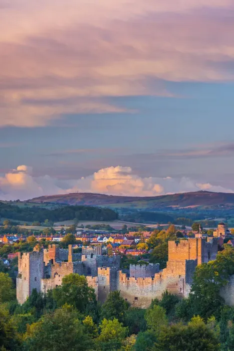 Framed Print : UK, England, Shropshire, Ludlow, Ludlow Castle at Sunset Framed Print : UK, England, Shropshire, Ludlow, Ludlow Castle at Sunset