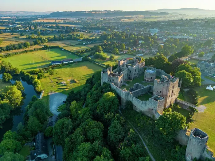 Framed Print : UK, England, Shropshire, Ludlow, Ludlow Castle and River Teme Framed Print : UK, England, Shropshire, Ludlow, Ludlow Castle and River Teme