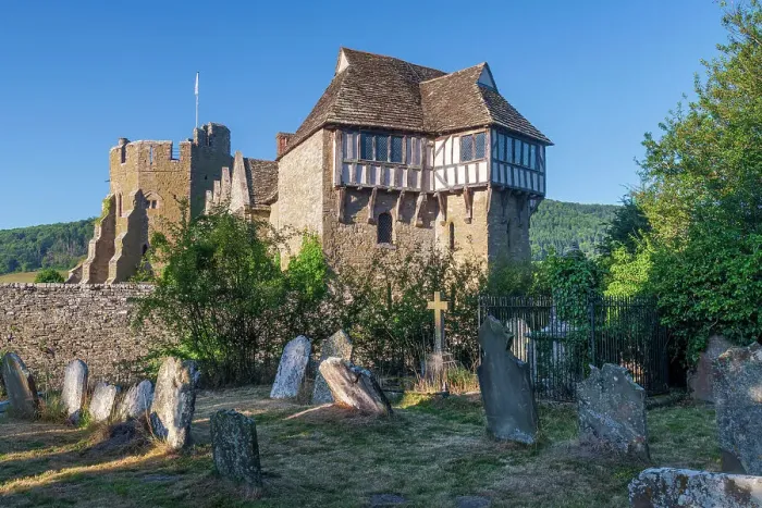Framed Print : UK, England, Shropshire, Stokesay Castle, a fortified manor house Framed Print : UK, England, Shropshire, Stokesay Castle, a fortified manor house
