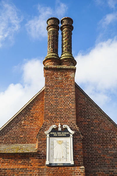 UK, England, Suffolk, Aldeburgh, Sundial on The Moot Hall