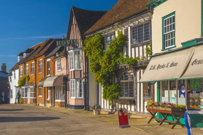 Framed Print : UK, England, Suffolk, Lavenham, Market Lane