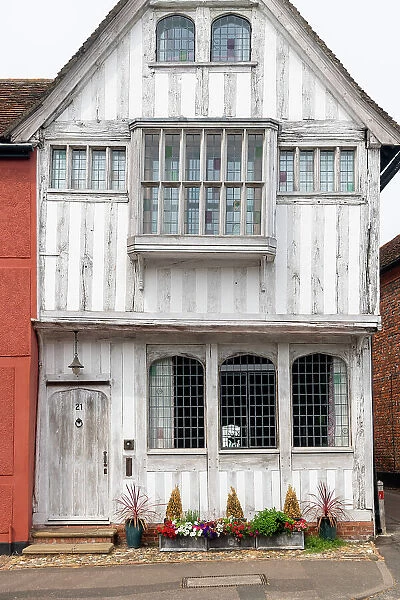 UK, England, Suffolk, Lavenham, Timber-framed building
