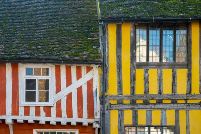Framed Print : UK, England, Suffolk, Lavenham, Water Street Framed Print : UK, England, Suffolk, Lavenham, Water Street