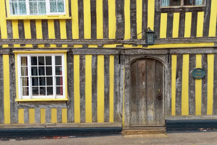 Framed Print : UK, England, Suffolk, Lavenham, Water Street