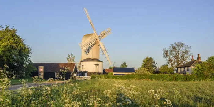 Framed Print : UK, England, Suffolk, Saxtead Green, Saxtead Green Windmill Framed Print : UK, England, Suffolk, Saxtead Green, Saxtead Green Windmill