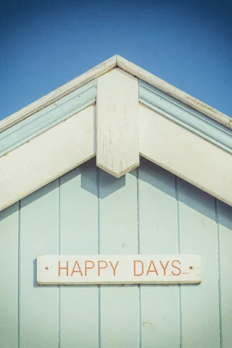 Framed Print : UK, England, Suffolk, Southwold, Beach Hut, Happy Days