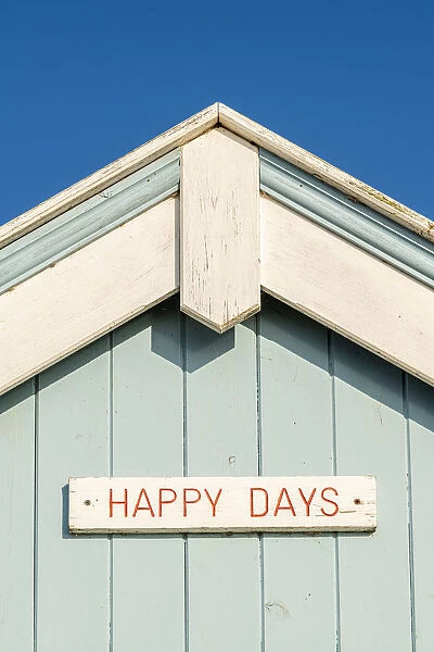 UK, England, Suffolk, Southwold, Beach Hut, Happy Days