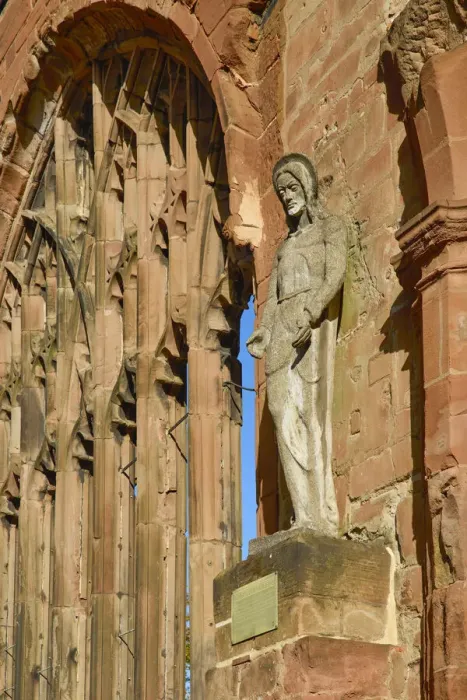 Framed Print : UK, England, West Midlands, Coventry, Coventry Cathedral, The statue of Christ Framed Print : UK, England, West Midlands, Coventry, Coventry Cathedral, The statue of Christ