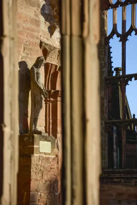 Framed Print : UK, England, West Midlands, Coventry, Coventry Cathedral, The statue of Christ Framed Print : UK, England, West Midlands, Coventry, Coventry Cathedral, The statue of Christ