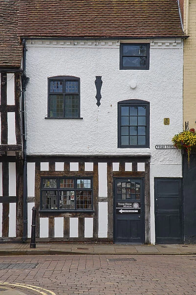 UK, England, West Midlands, Worcestershire, Worcester, Half-timbered buildings in Friar St