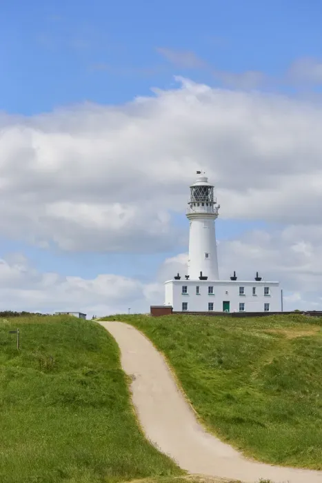 Framed Print : UK, England, Yorkshire, Flamborough Head, New Flamborough light house Framed Print : UK, England, Yorkshire, Flamborough Head, New Flamborough light house