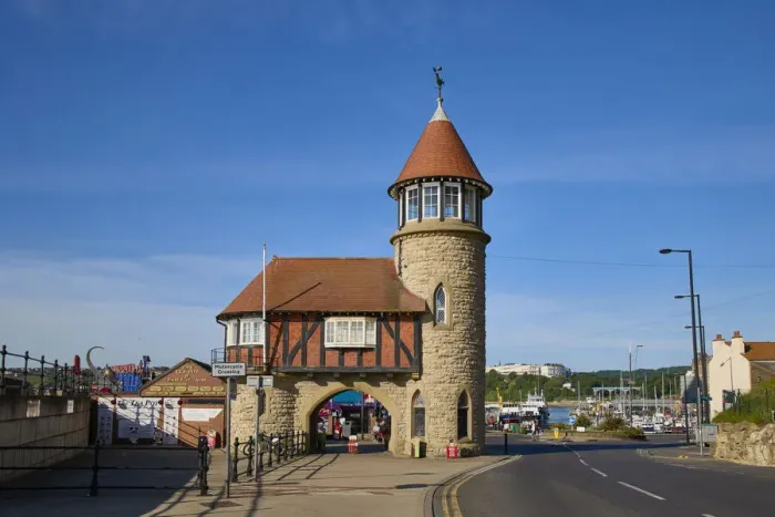 Framed Print : UK, England, Yorkshire, Scarborough, Gatehouse at South Bay Framed Print : UK, England, Yorkshire, Scarborough, Gatehouse at South Bay