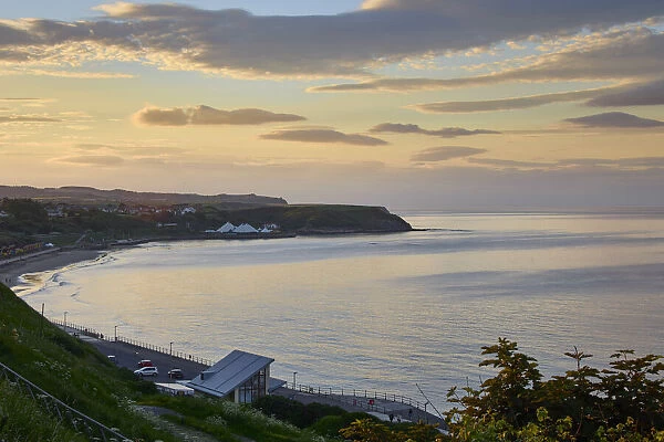 UK, England, Yorkshire, Scarborough, View of North Bay