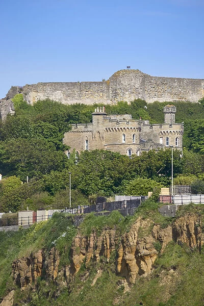 UK, England, Yorkshire, Scarborough, View of Scarborough castle
