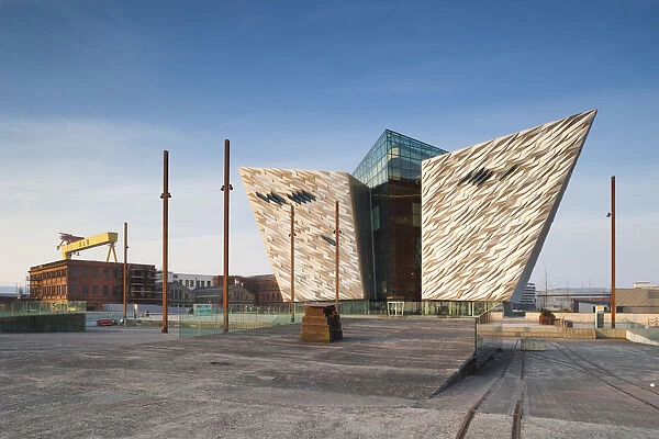 UK, Northern Ireland, Belfast, Belfast Docklands, Titanic Belfast Museum, exterior