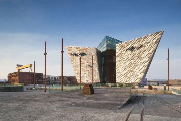 Framed Print : UK, Northern Ireland, Belfast, Belfast Docklands, Titanic Belfast Museum, exterior Framed Print : UK, Northern Ireland, Belfast, Belfast Docklands, Titanic Belfast Museum, exterior