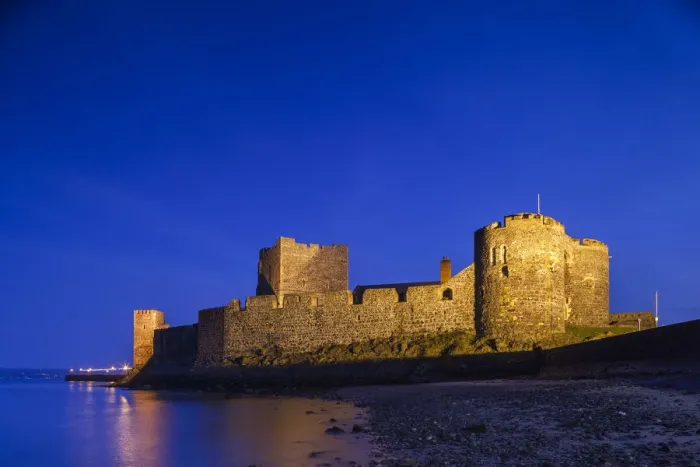 Framed Print : UK, Northern Ireland, County Antrim, Carrickfergus, Carrickfergus Castle, 1177