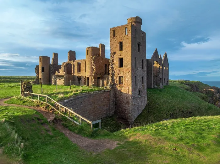Framed Print : UK, Scotland, Aberdeenshire, Cruden Bay, Slains Castle