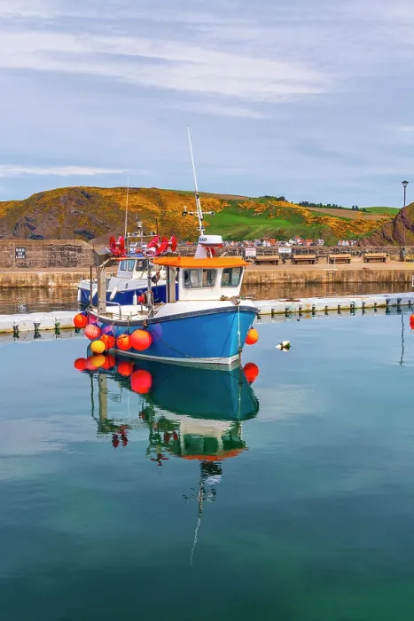 Framed Print : UK, Scotland, Aberdeenshire, Gardenstown, Historic Fishing Village, Harbour Framed Print : UK, Scotland, Aberdeenshire, Gardenstown, Historic Fishing Village, Harbour